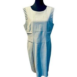 Antonio Melani Gray Shift Dress Sz 14